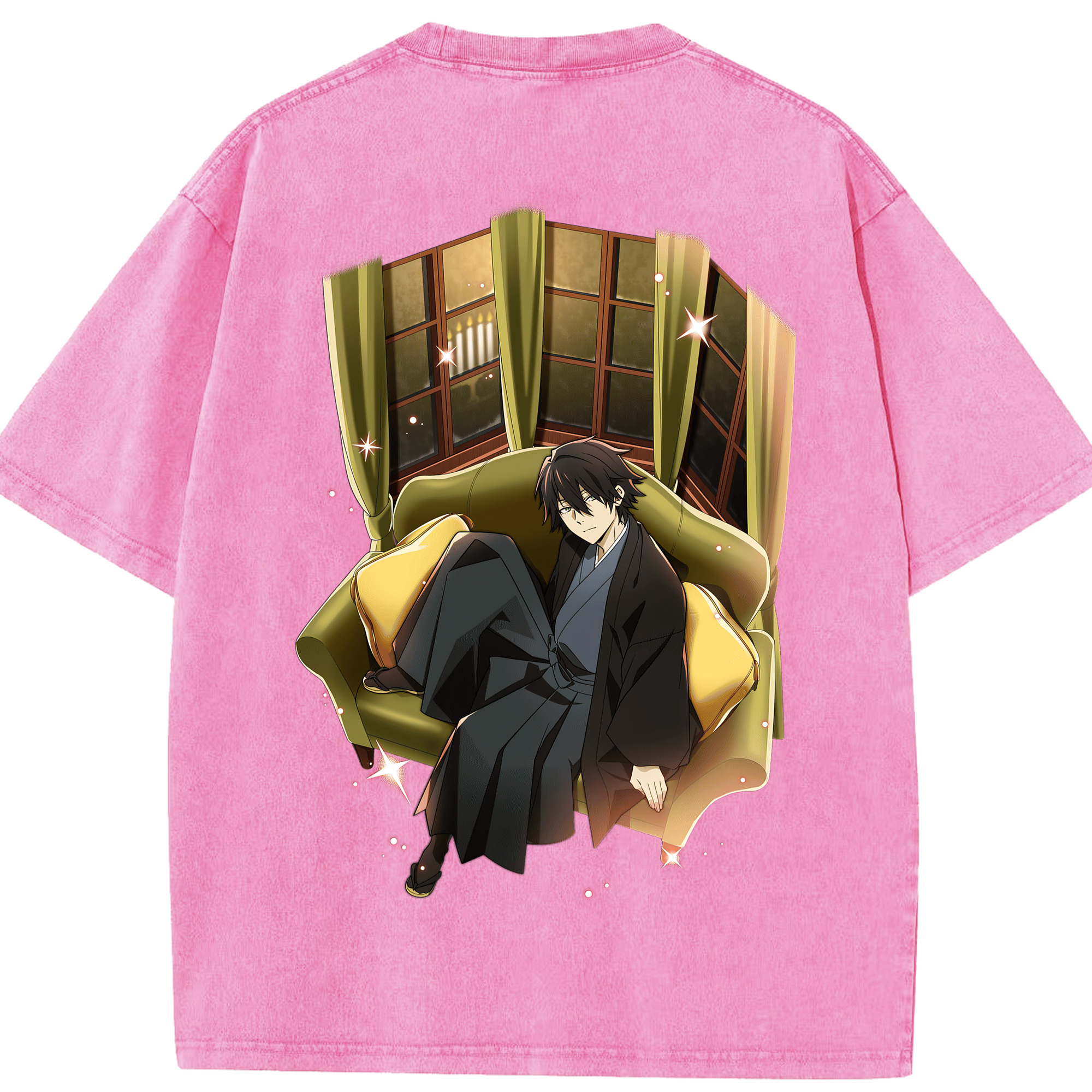 （画像用） 文豪ストレイドッグス Bungo Stray Dogs 綿100% ヴィンテージ風 半袖Tシャツ（背面プリント）